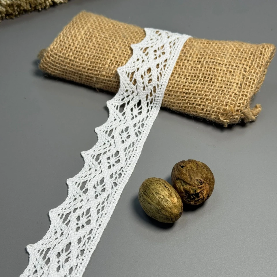 Мереживо макраме 7920 4 см.(100 ярдів/91,4 м.), молочний