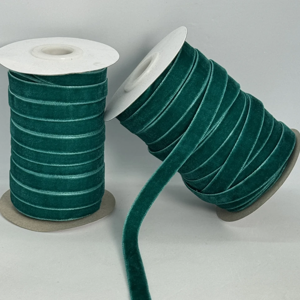 Стрічка оксамит 1 см (25 ярдів/22,75 м.), 92 морхвиля