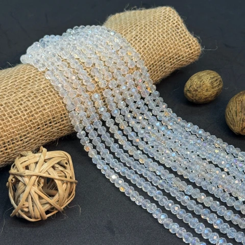 Хрусталь на нитці 6 мм (10*83 шт.), М121 прозорий АВ