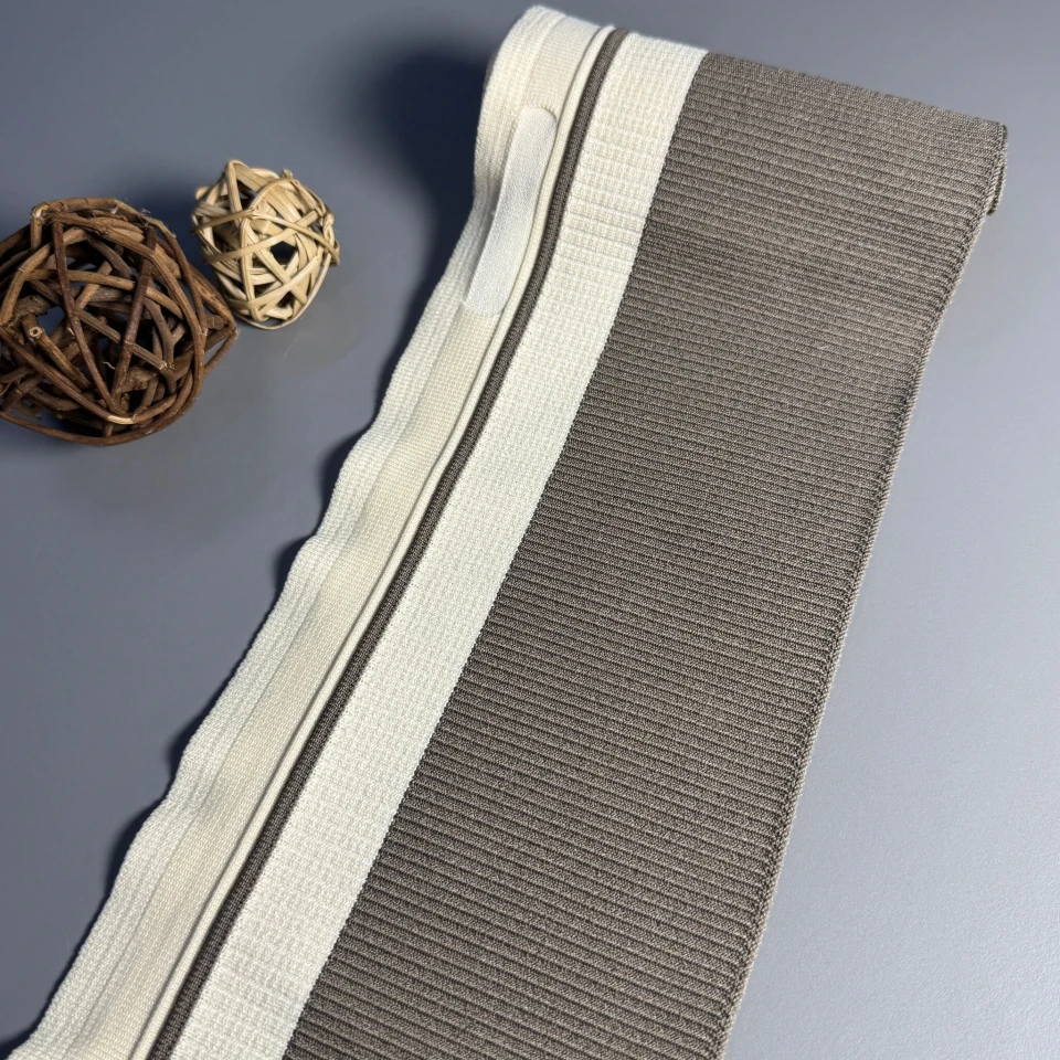 Пояс трикотажний довяз D#5 (13 см*90 см) , темно бежевий